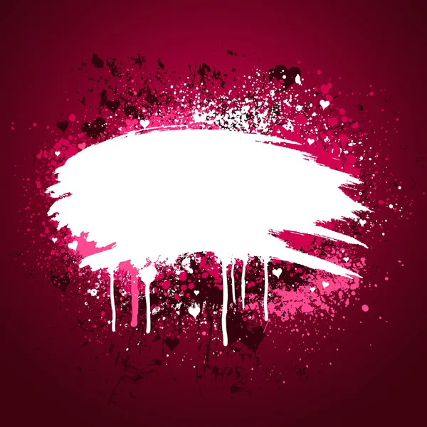 Grunge coeur rose design — Image vectorielle