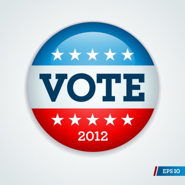 Election campaign button 2012 clipart