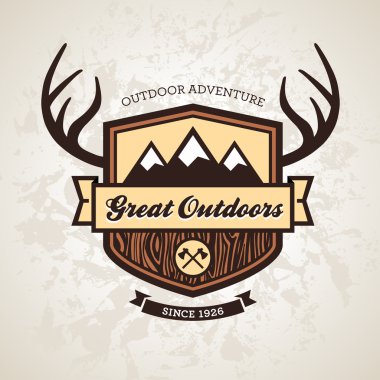 Outdoors emblem clipart