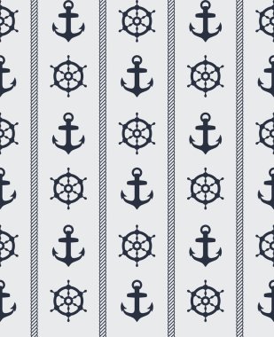 Seamless nautical pattern clipart