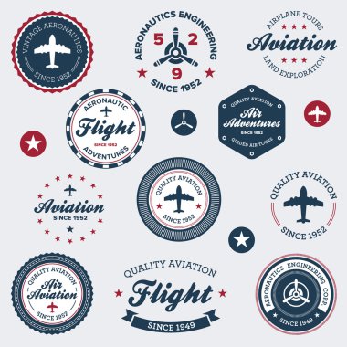 Vintage Havacılık etiketleri