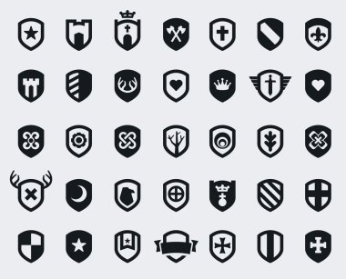 Shield icons clipart