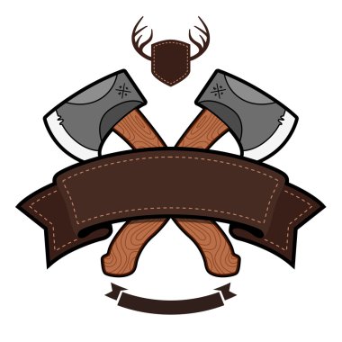 Axe emblem clipart