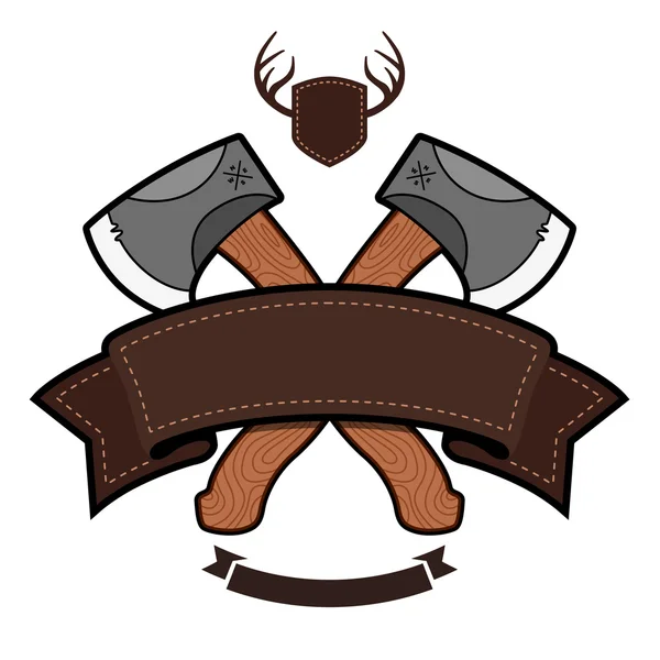 Emblema de machado — Vetor de Stock
