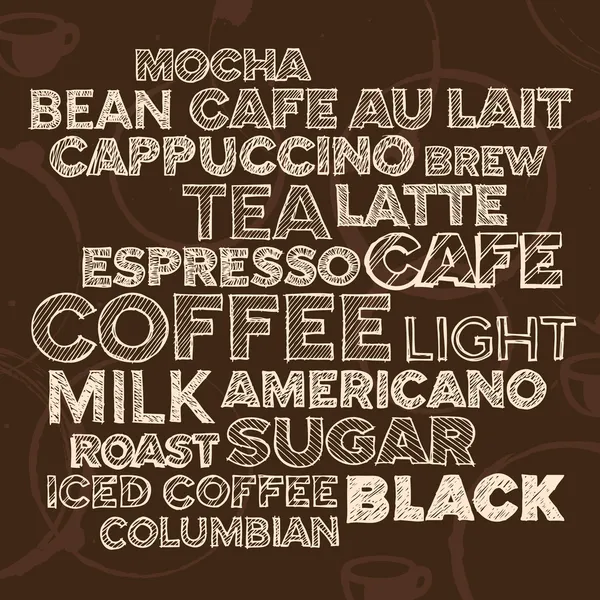 Coffee text elements — Stock Vector