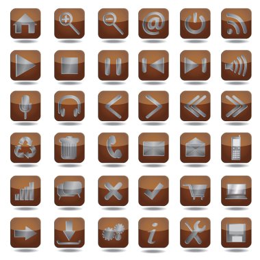 Web icons set clipart