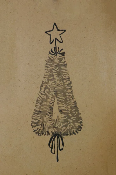 Rerto-christmas-tree-background — Stock Photo, Image