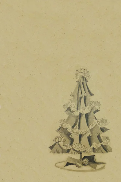 Vintage-christmas-tree-background — Stock Photo, Image