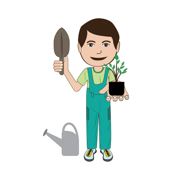 Giardiniere — Vettoriale Stock