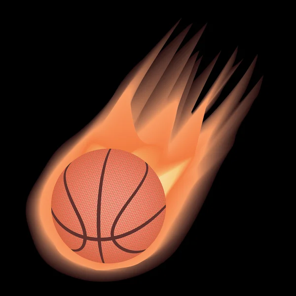 Baloncesto-fuego — Vector de stock