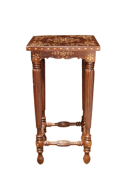 Stool-with-inlay-front-view — Stock Photo, Image
