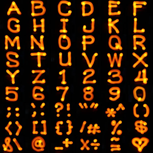 Light-painted-alphabet — Stock Photo, Image