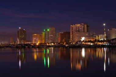 Manila bay nightscape clipart