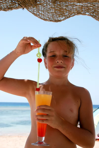 stock image Girl with cocktail