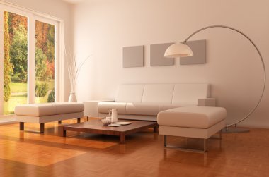 Modern living room clipart