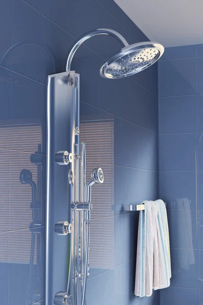 Hoofd douche in een moderne badkamer — Stockfoto