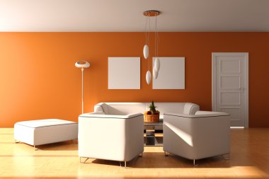 Modern living room clipart