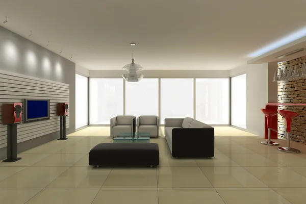 Moderna sala de estar — Foto de Stock