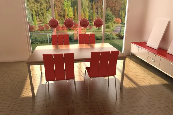 Modern dining room — Stock Photo, Image