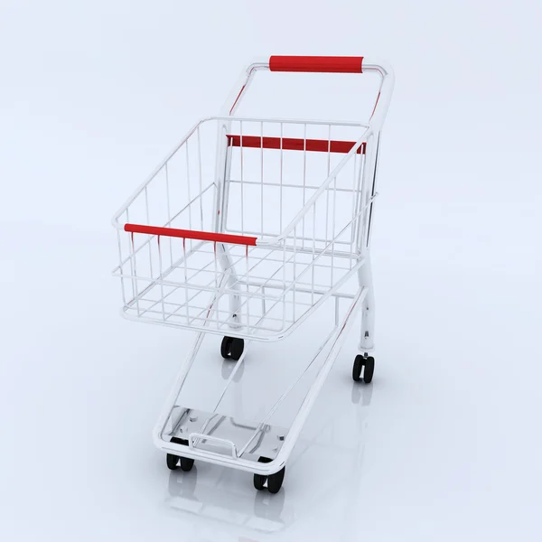 Carrello della spesa vuoto 3D — Foto Stock