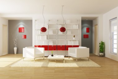 Modern living room clipart