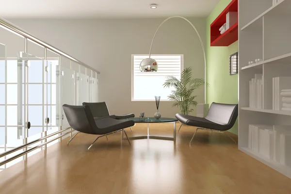 3d moderna sala de estar —  Fotos de Stock
