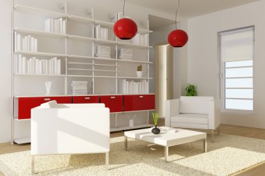 Modern living room clipart