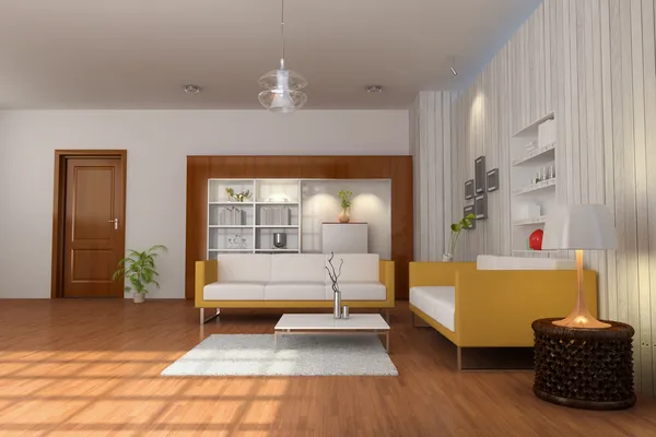 3d render modern living room — Stock Photo, Image