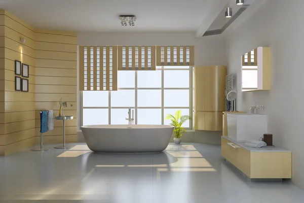 3d renderizar interior de baño moderno —  Fotos de Stock