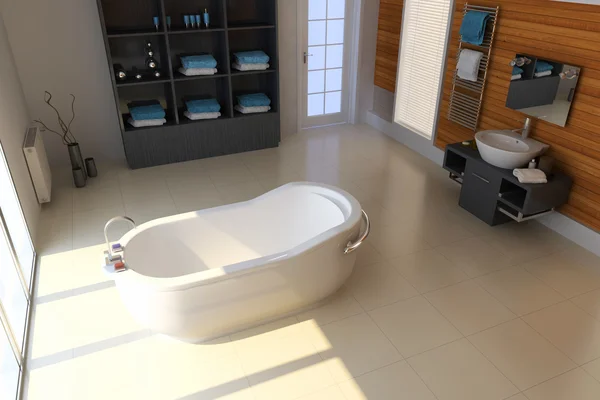 3D καθιστούν μοντέρνο μπάνιο — Φωτογραφία Αρχείου