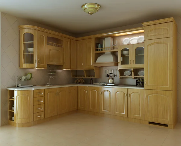 Classic luxury kitchen — Stock Photo, Image
