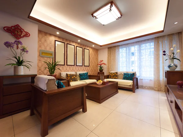 Çin stili ile ev iç dekorasyon — Stok fotoğraf