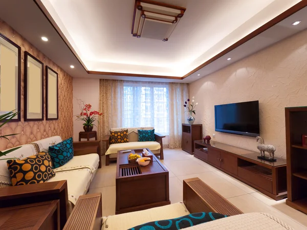 Décoration intérieure à la maison avec style chinois — Photo