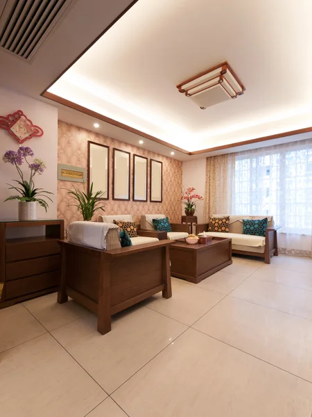 Casa decoração de interiores com estilo chinês — Fotografia de Stock