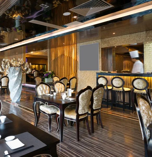 Interior del restaurante de lujo con estilo moderno —  Fotos de Stock