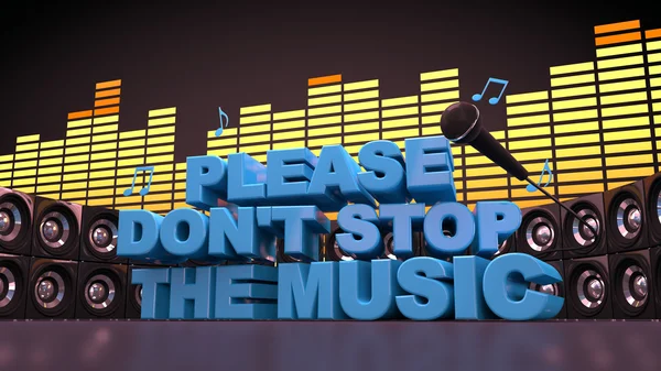 Don't Stop de muziek Stockfoto