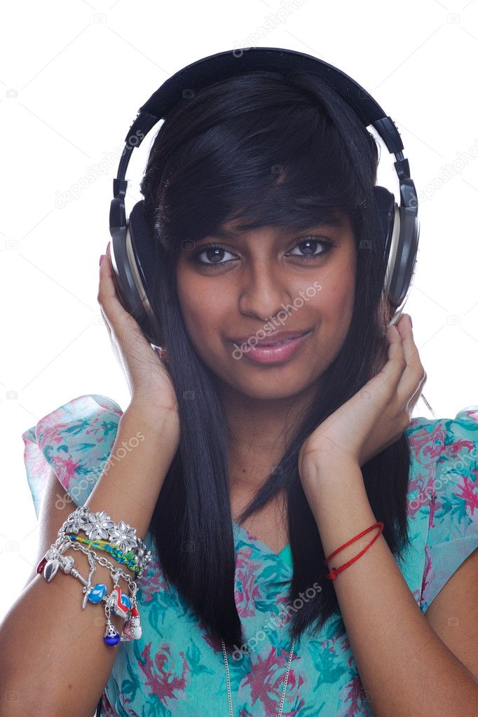 Teenager with headphones