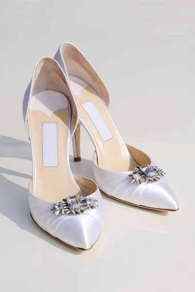 Novias zapatos blancos — Foto de Stock