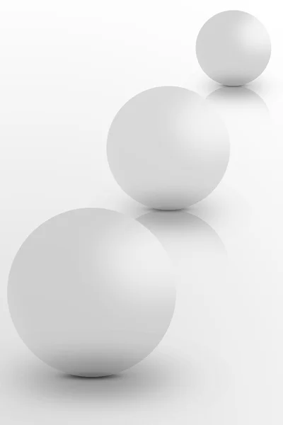 3 белых шара Стоковое Изображение