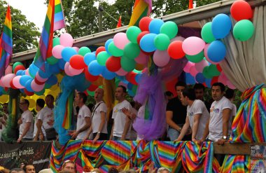 Gay Choir on Parade in Paris clipart