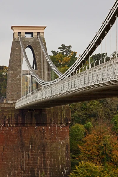 Most Clifton suspension bridge jesienią — Zdjęcie stockowe