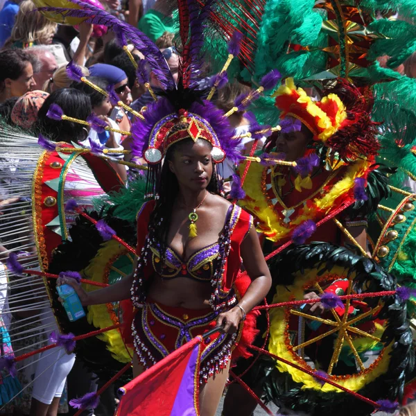 Carnaval koningin en entourage — Stockfoto