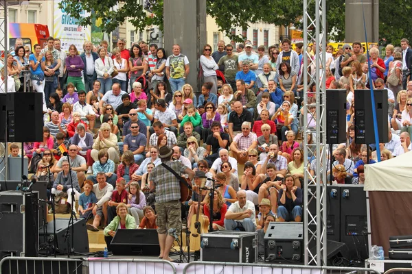 Músico en el Bristol Harbour Festival — Foto de Stock