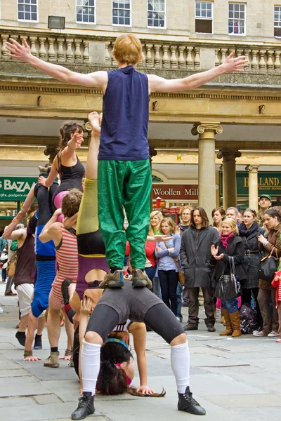 Pouliční akrobacie, úpoly 1 — Stock fotografie