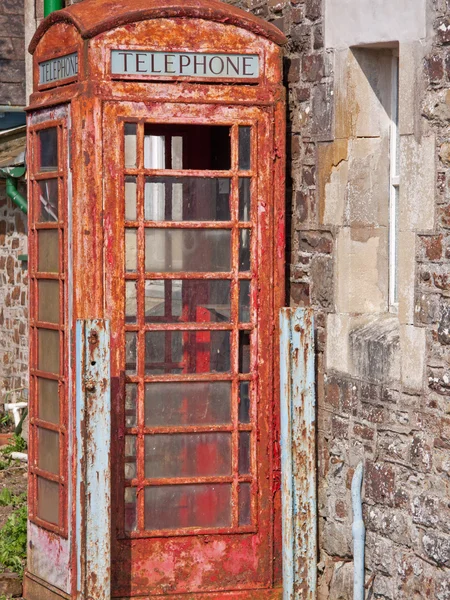 영국에서 외딴 전화 상자 — 스톡 사진