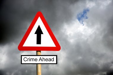 Crime Ahead Sign clipart