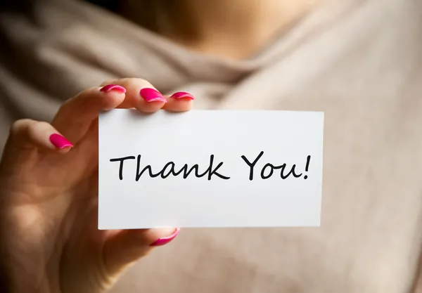 Thank You Card — Stock Photo, Image