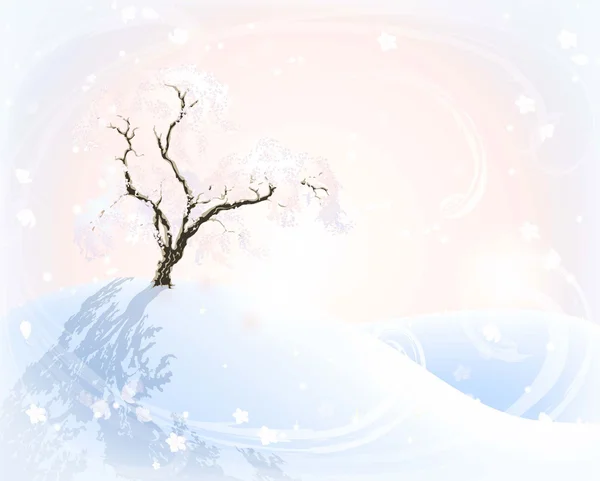 Сакура зимові Ліцензійні Стокові Ілюстрації