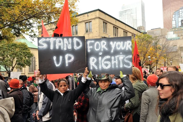 Займайте протесту - встати на захист своїх прав — стокове фото