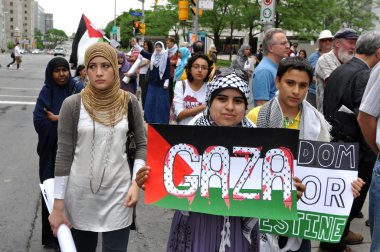 Gaza protesters clipart